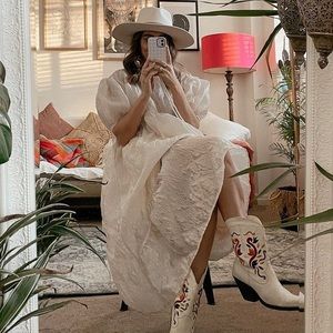 Vegan Leather Wide Firm Brim Vegan Wool Hat